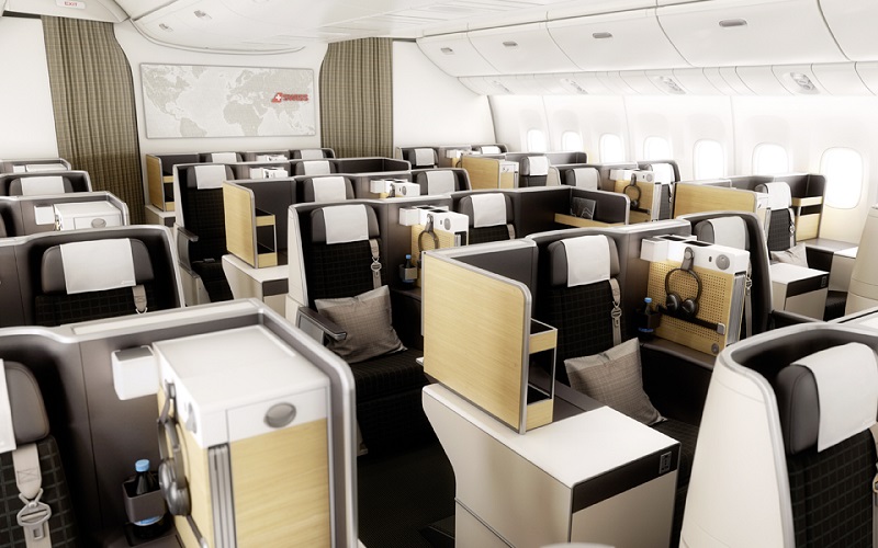 Business Class Kabine SWISS Boeing 777