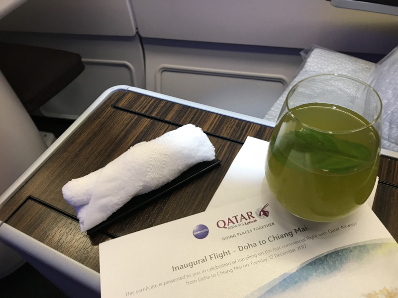Erstflug Qatar Airways Doha Chiang Mai Business Class A320