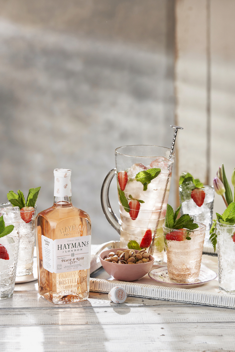 Haymans Gin Test Peach and Rose Cup